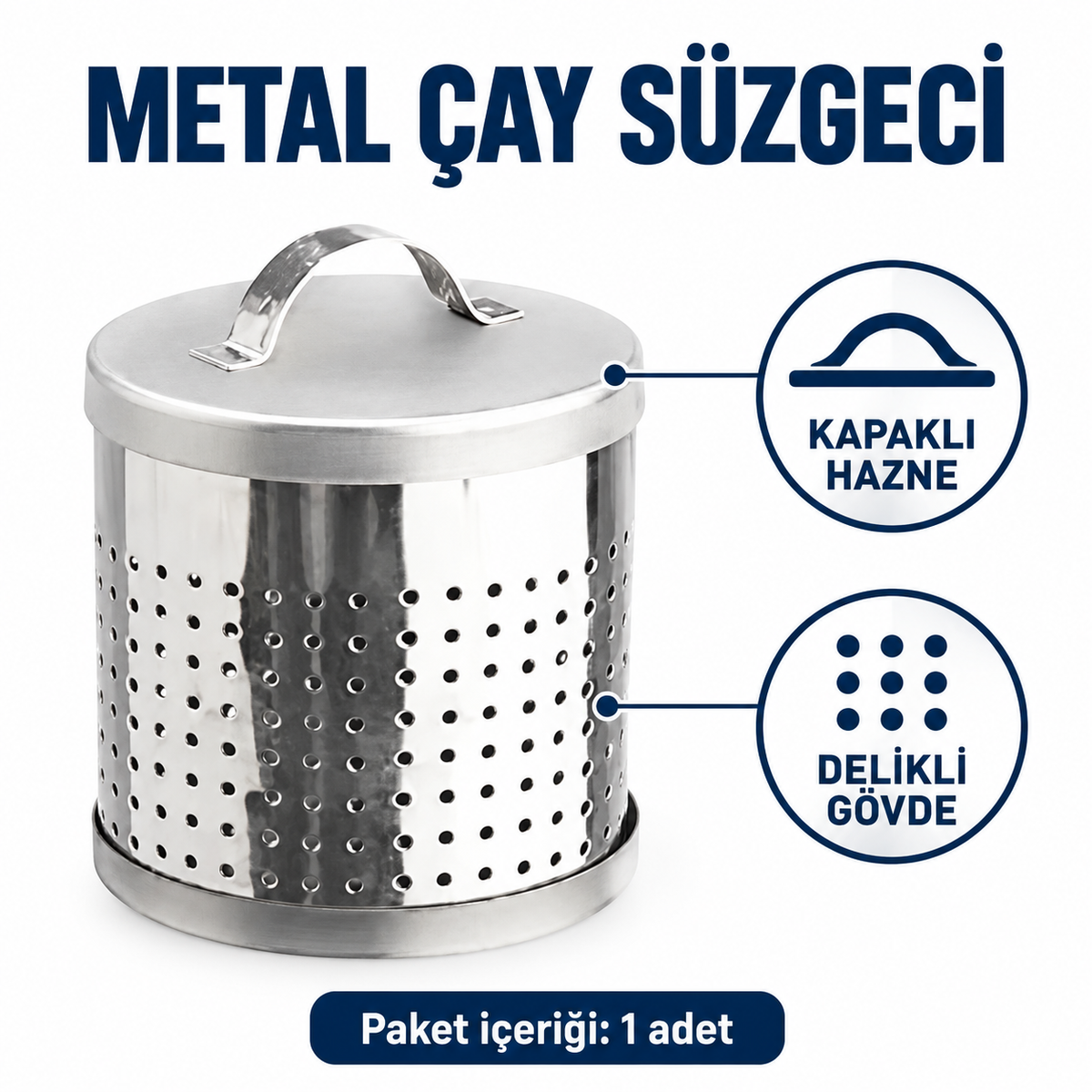 Büyük Metal Çay Süzgeci - özellik ve kullanım bilgileri