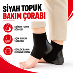 Siyah Silikon Topuk Bakım Çorabı - özellik ve kullanım bilgileri