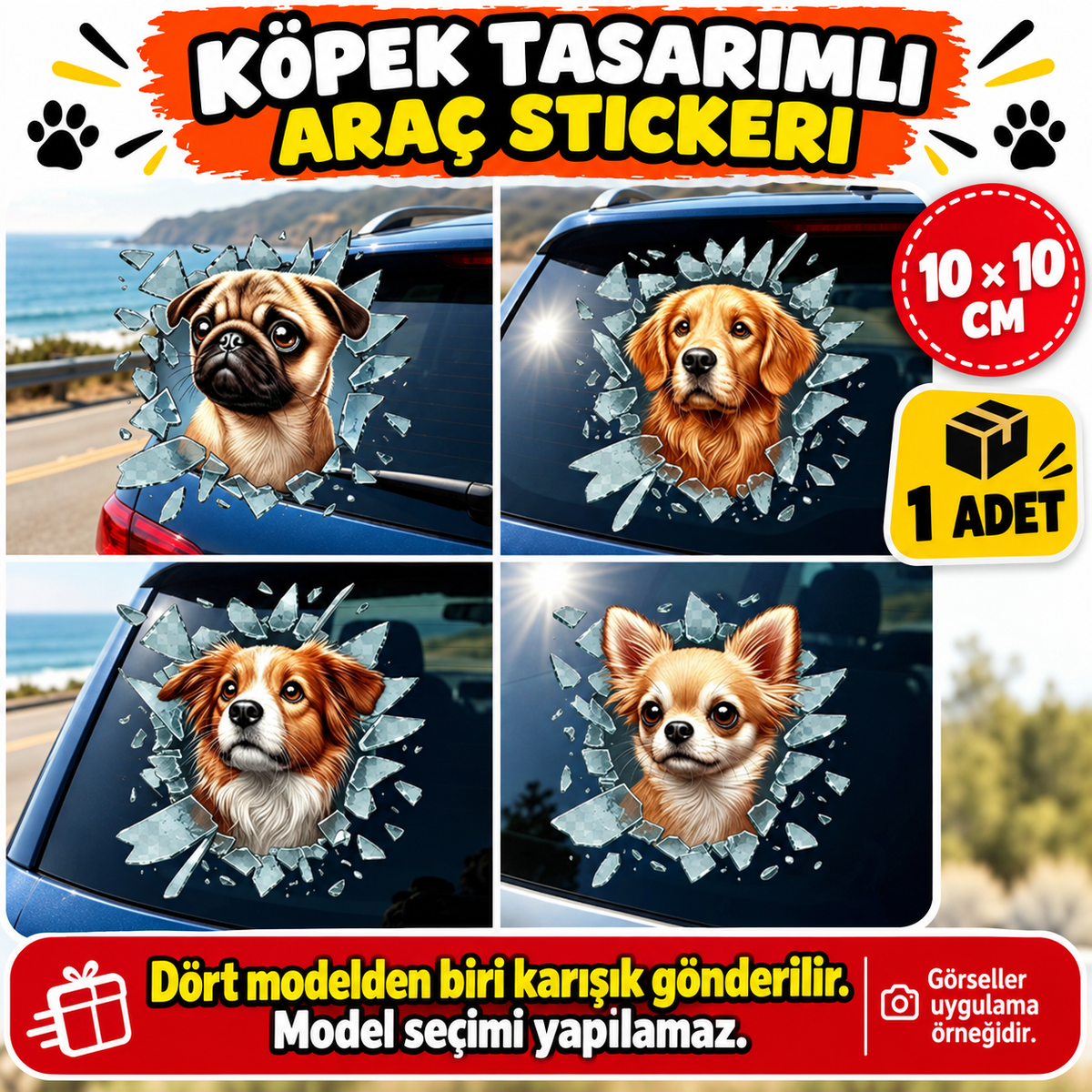 Fulcar Köpek Tasarımlı Araç Stickerı - özellik ve kullanım bilgileri