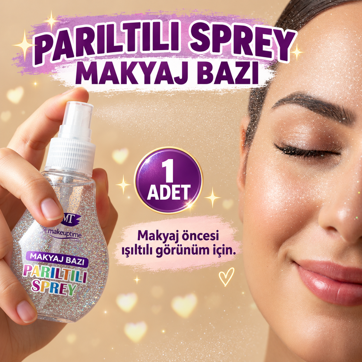 Parıltılı Sprey Makyaj Bazı - özellik ve kullanım bilgileri