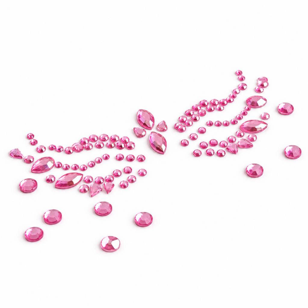 Pembe Taşlı Makyaj Yüz Süsü - ürün görünümü