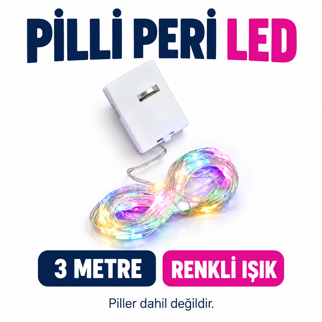 3 Metre RGB Pilli Peri Led - özellik ve kullanım bilgileri