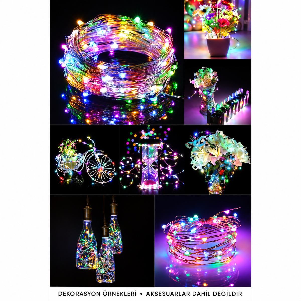 3 Metre RGB Pilli Peri Led - ürün görünümü