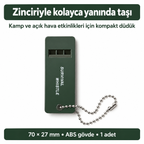 Yeşil ABS Acil Durum Kurtarma Düdüğü - Yüksek Sesli - Zincirli - özellik ve kullanım bilgileri