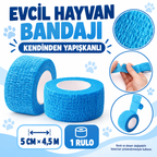 Evcil Hayvan İlk Yardım Bandajı - Kendinden Yapışkanlı (5 cm x 4.5 m) - özellik ve kullanım bilgileri