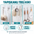 Yapışkanlı Tekli Askı - Şeffaf - Demir Uçlu - özellik ve kullanım bilgileri