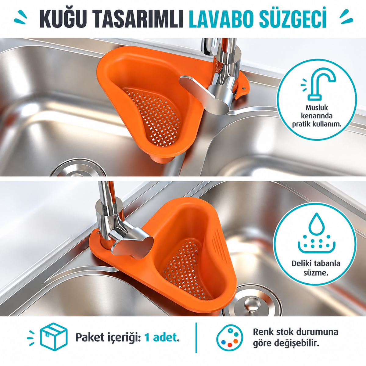 Lavabo Süzgeci - Plastik - Kuğu Tasarımlı - Drenaj Sepeti - özellik ve kullanım bilgileri